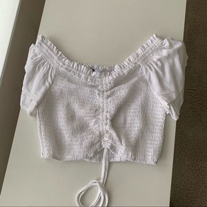 Fashion Nova white crop top